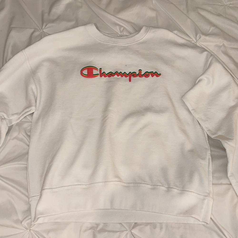 White Champion Crewneck